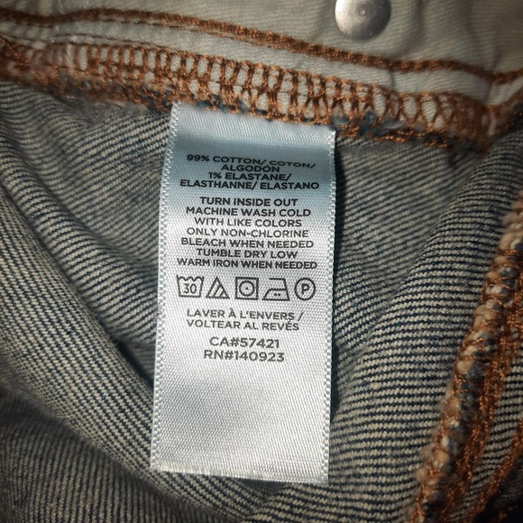 Ann Taylor Loft Jeans Curvy Straight Stretch Crop High Rise Waist Size 4/27 - Picture 5 of 6